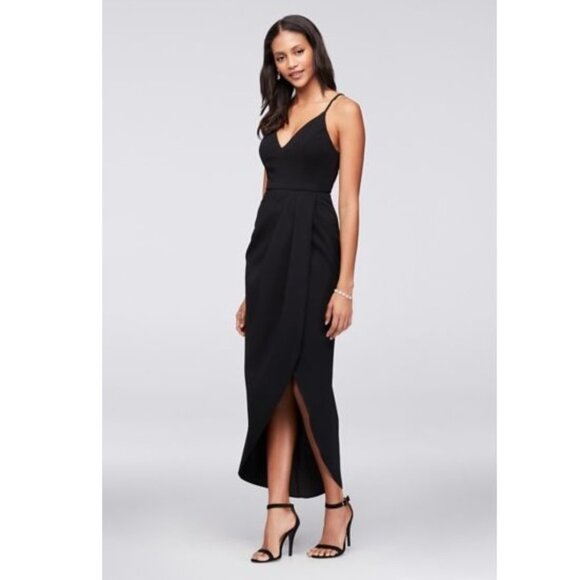 Xscape Crepe Draped Dress - Picture 2 of 9